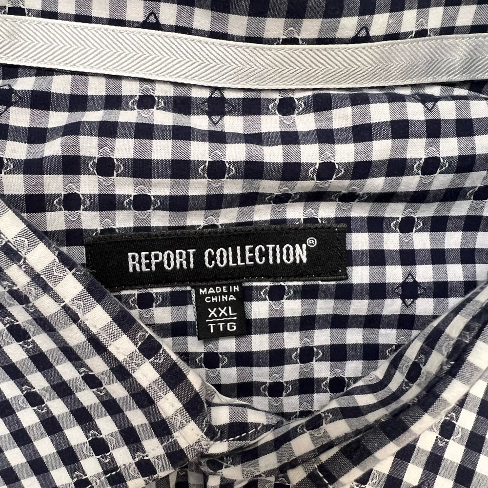 Report Collection Gingham Button-Down Long Sleeve… - image 2